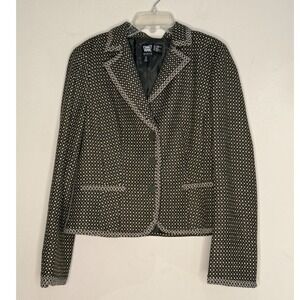 Worth Wear Jacket Women 10 Professional Tweed Wool Blend Blazer Business Classic
